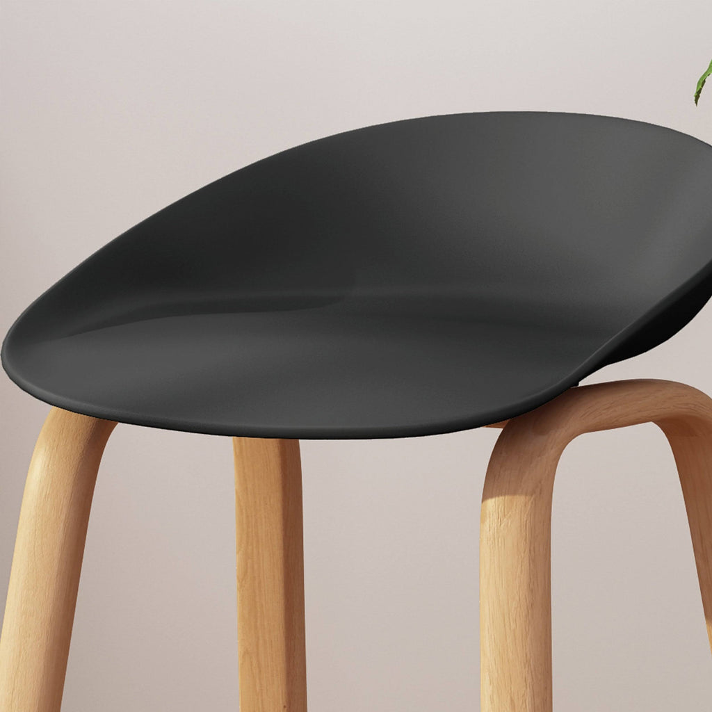 Set of 2 Black Modern Barstool L590925
