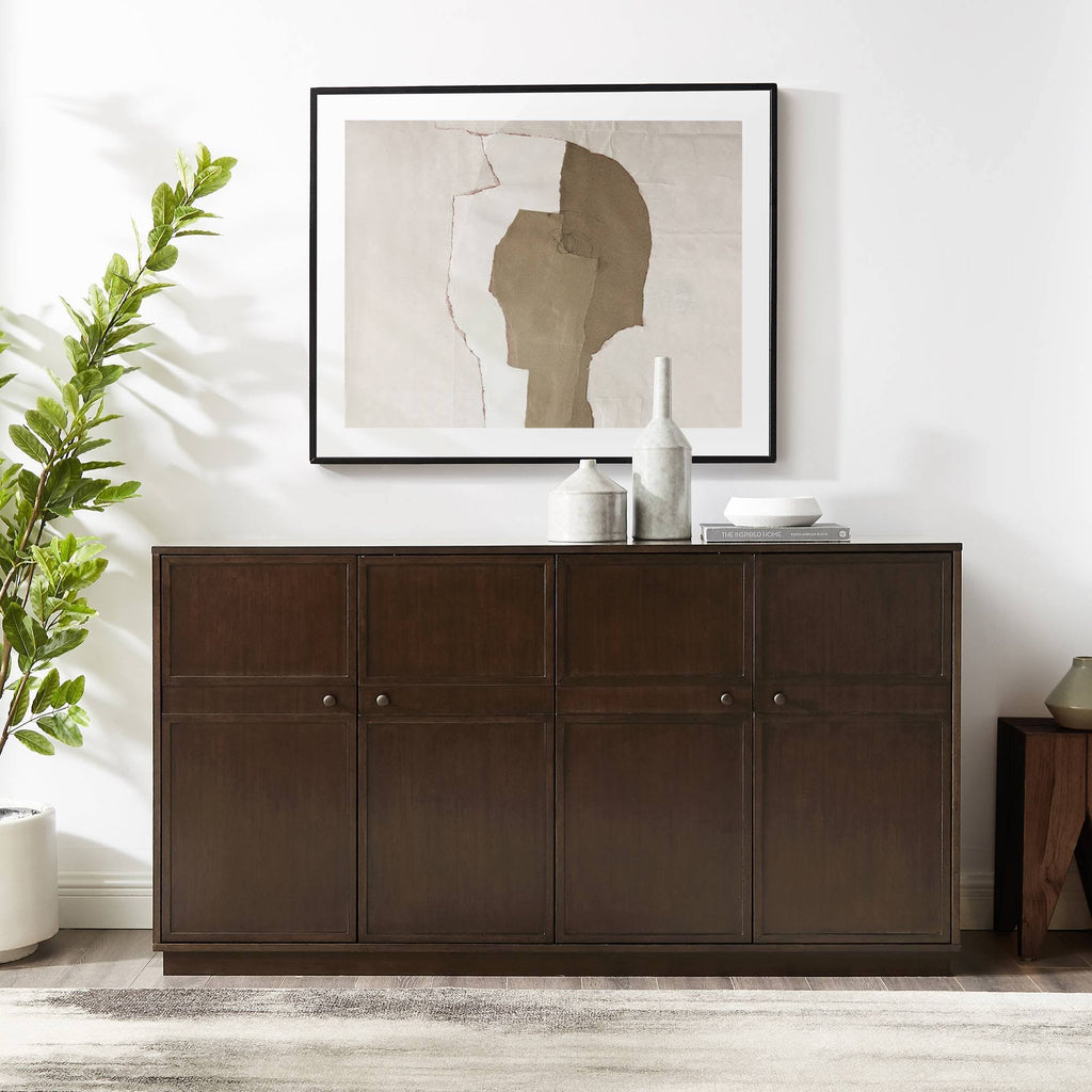 4 Door Sideboard Dark Brown Oak D8254