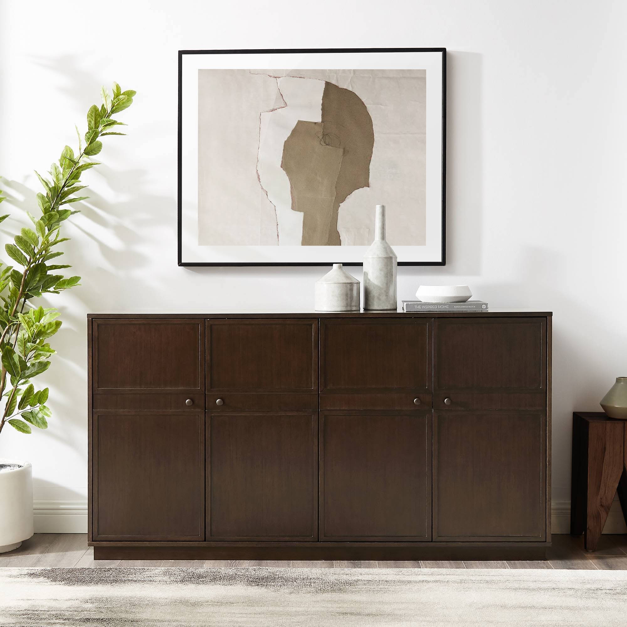 4 Door Sideboard Dark Brown Oak D8254