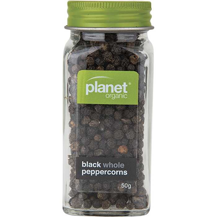 Organic Whole Black Peppercorns Shaker 50g C33798