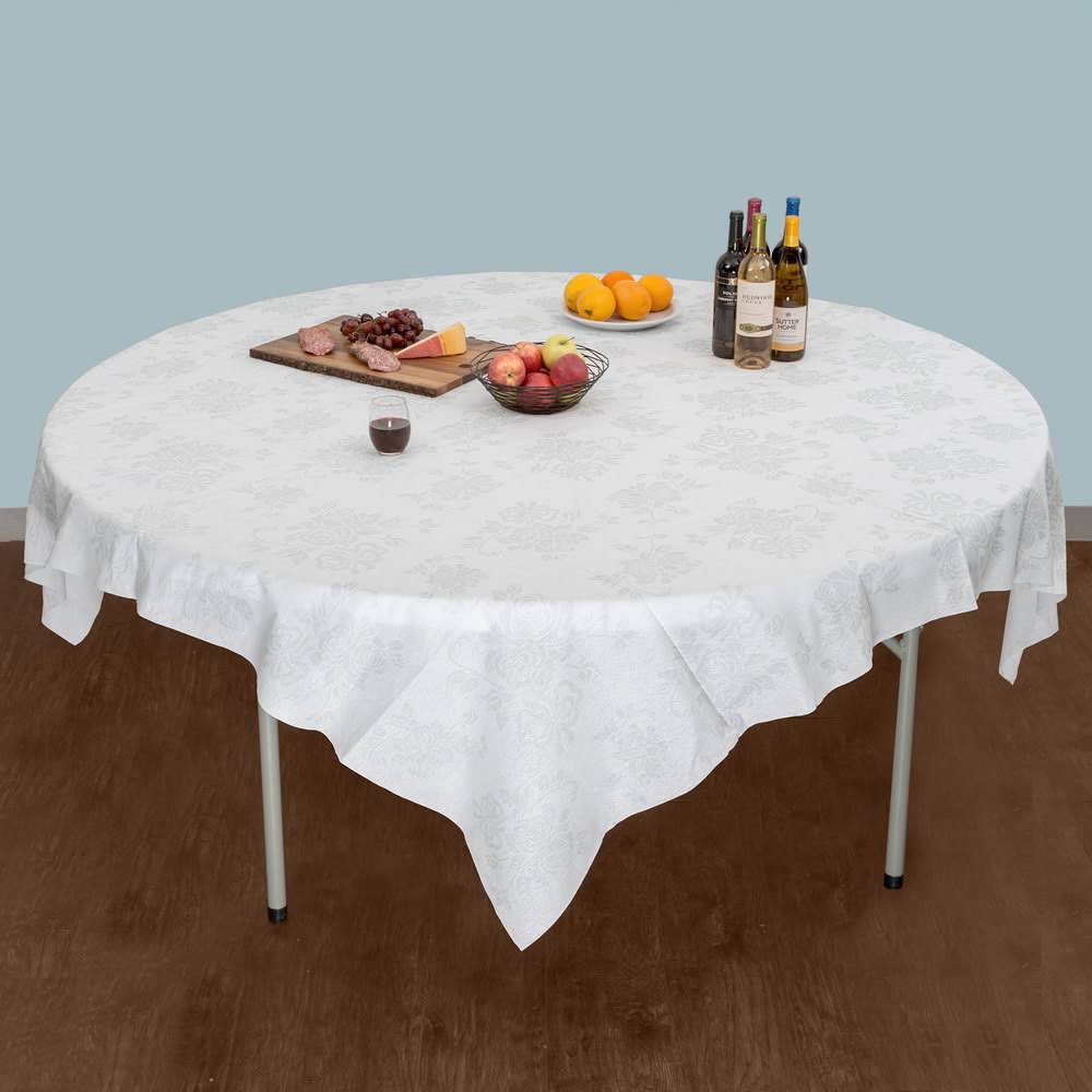 82x22 Linen-Like Silver Table Cover - 24/Case F318168