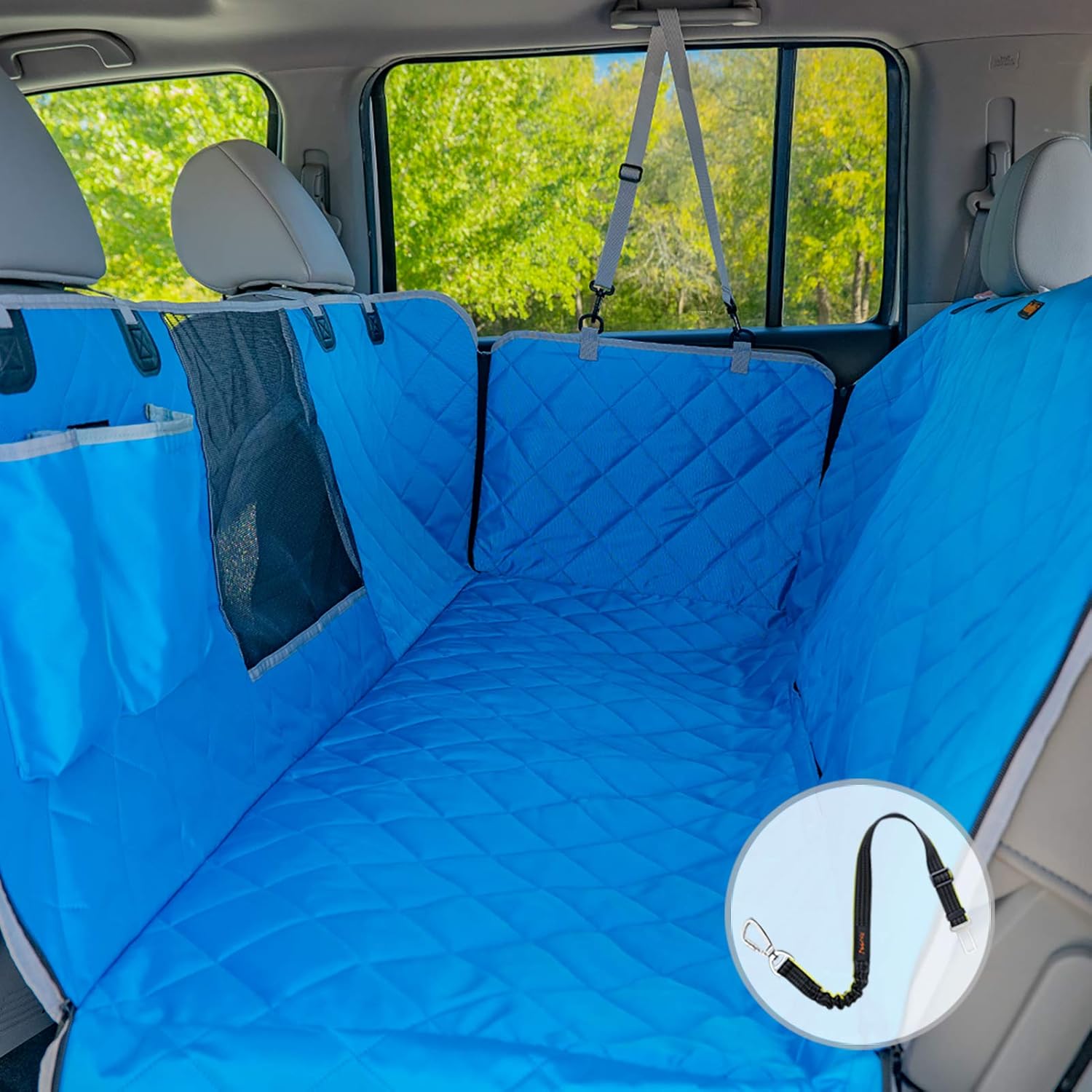 Waterproof Nonslip Dog Car Seat Cover with Mesh Window Y7927