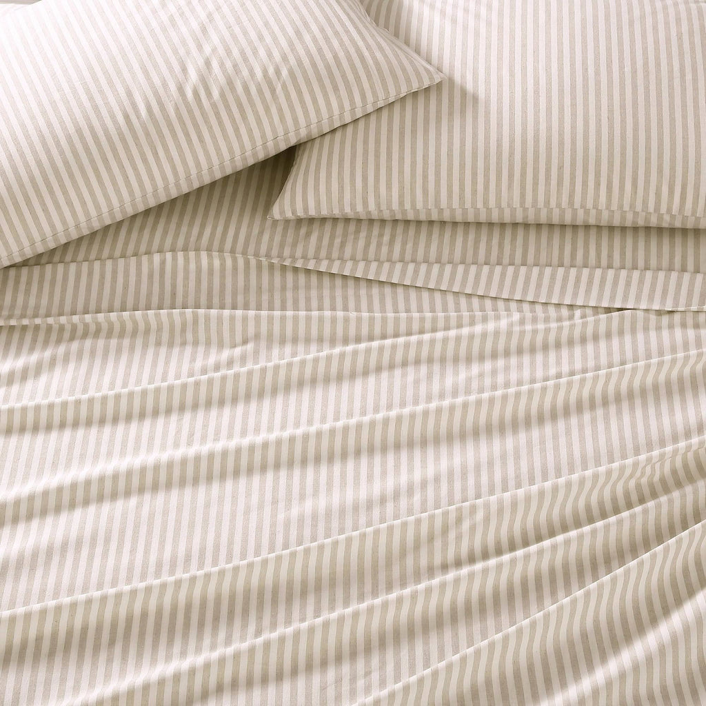 Beige Percale Sheet Set, Twin D6135