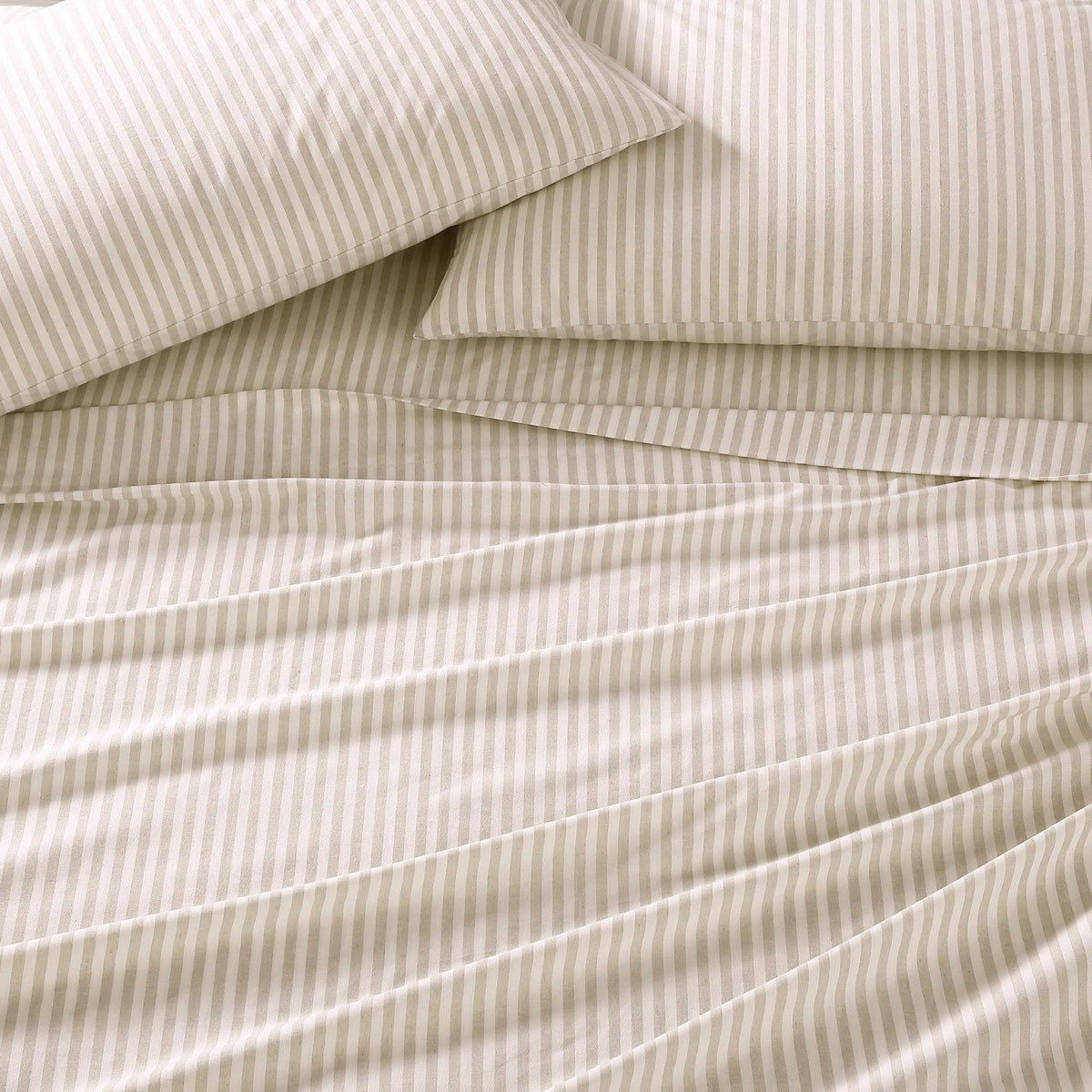 Beige Percale Sheet Set, Twin D6135