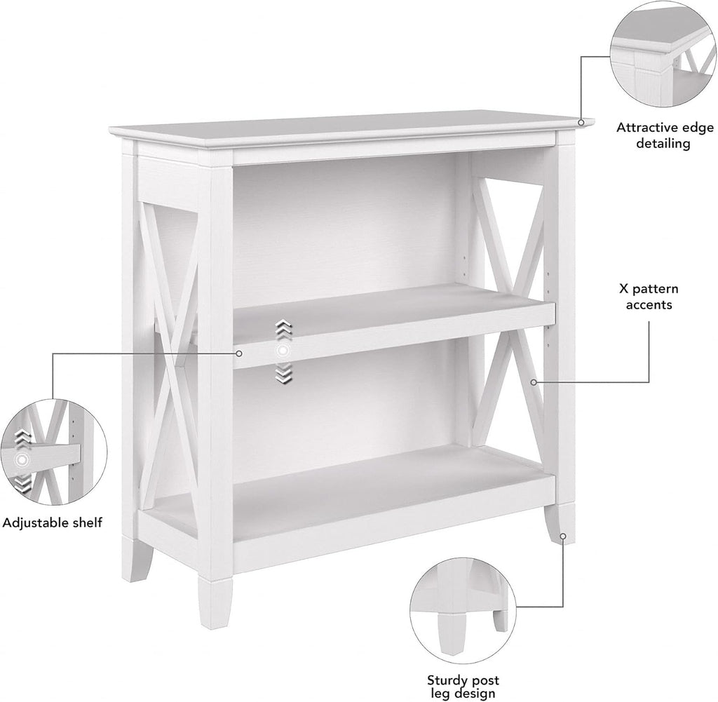 Pure White Oak 2 Shelf Bookcase M166