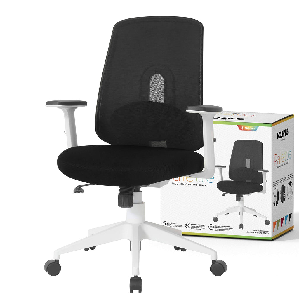 Ergonomic Swivel Office Chair with Lumbar Adjust (Black) L27146
