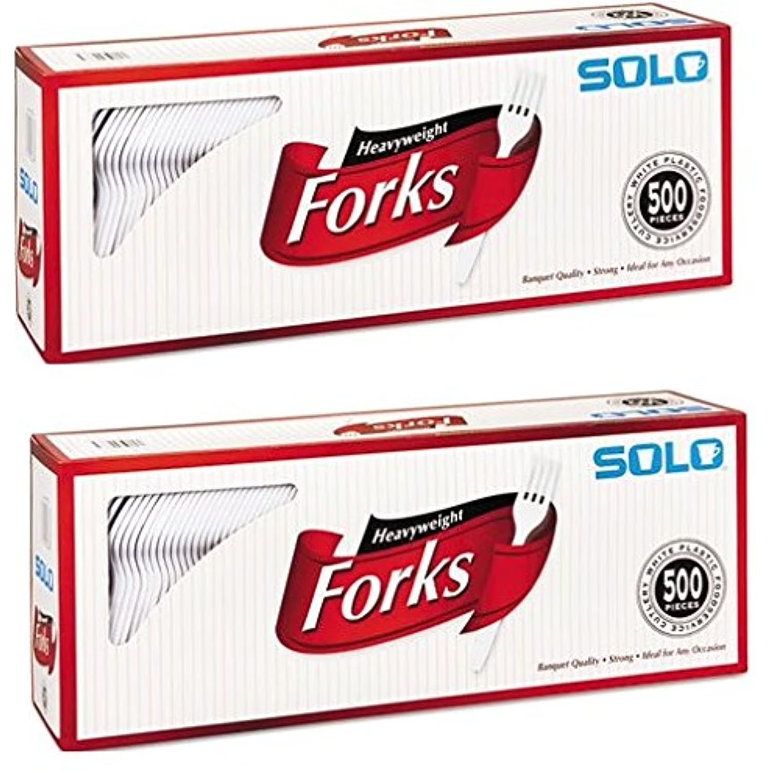White Plastic Forks, 500 Count (2 Pack) D283