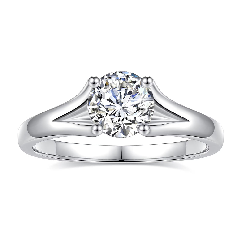 1 Carat Moissanite Engagement Ring 925 Sterling Silver Solitaire Round Cut Z775641