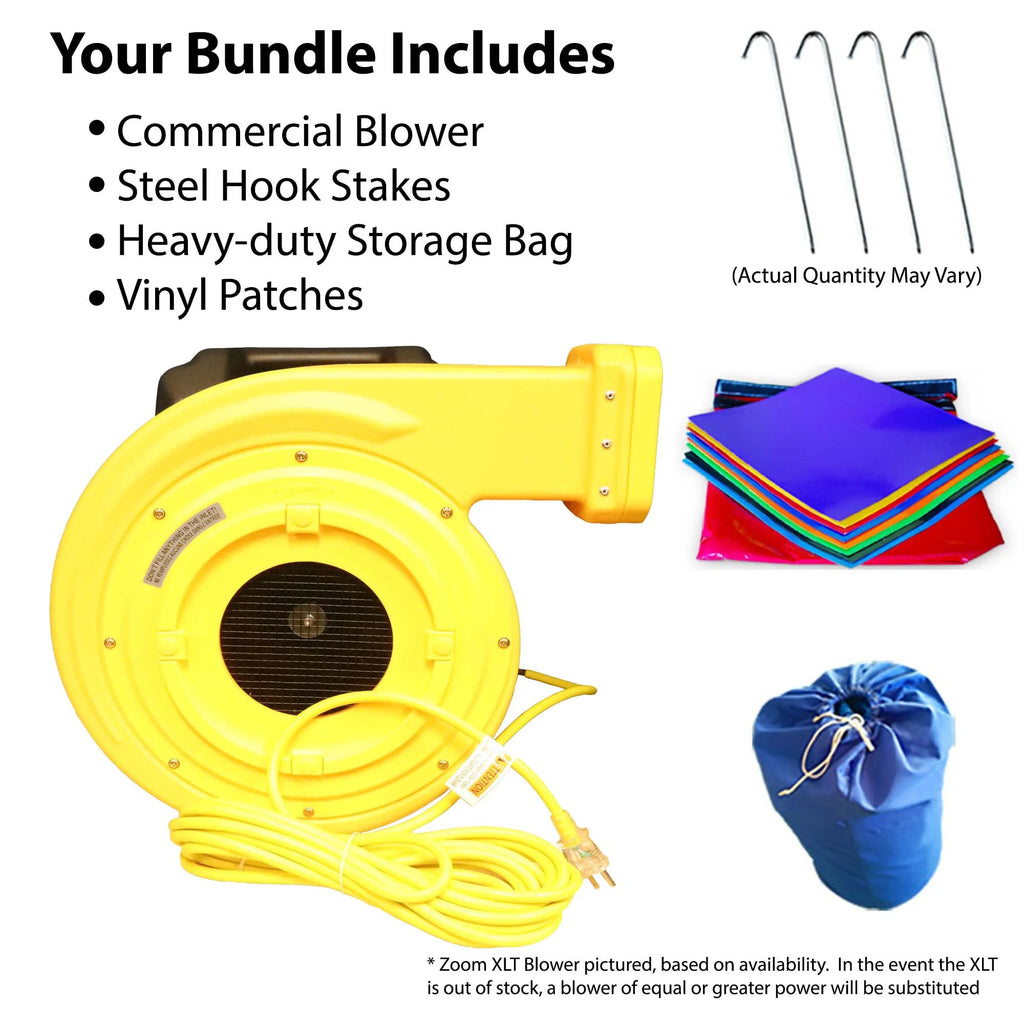 Tropical Inflatable Water Slide Bounce House Combo with Blower X478685
