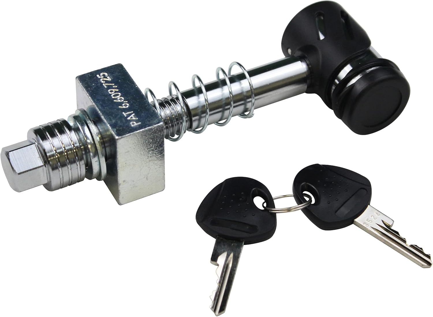 Keyless Locking Silent Hitch Pin for 2.5in Hitches Pack of 2 N34455