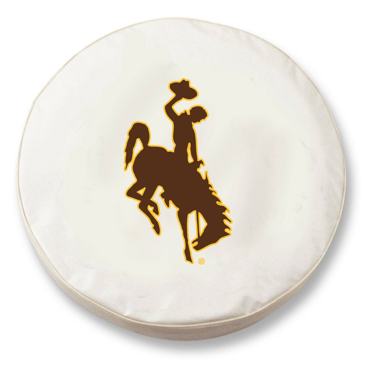 White Vinyl Fitted Spare Car Tire Cover R526483