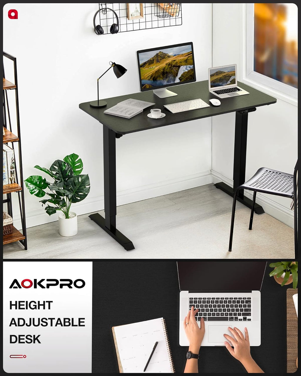 Adjustable Electric Height Standing Desk 48x24 Inch Q30037