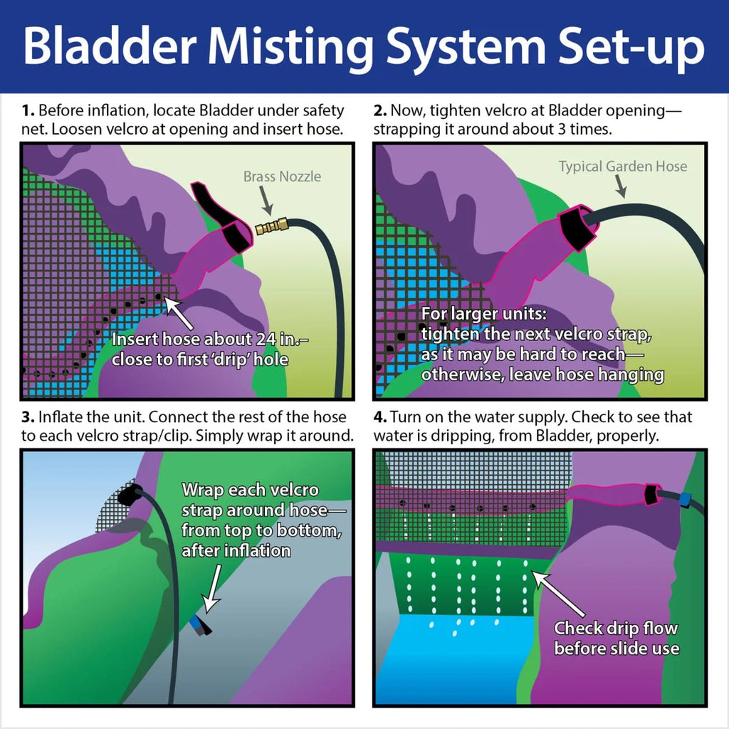 Tropical Inflatable Water Slide Bounce House Combo with Blower X478685