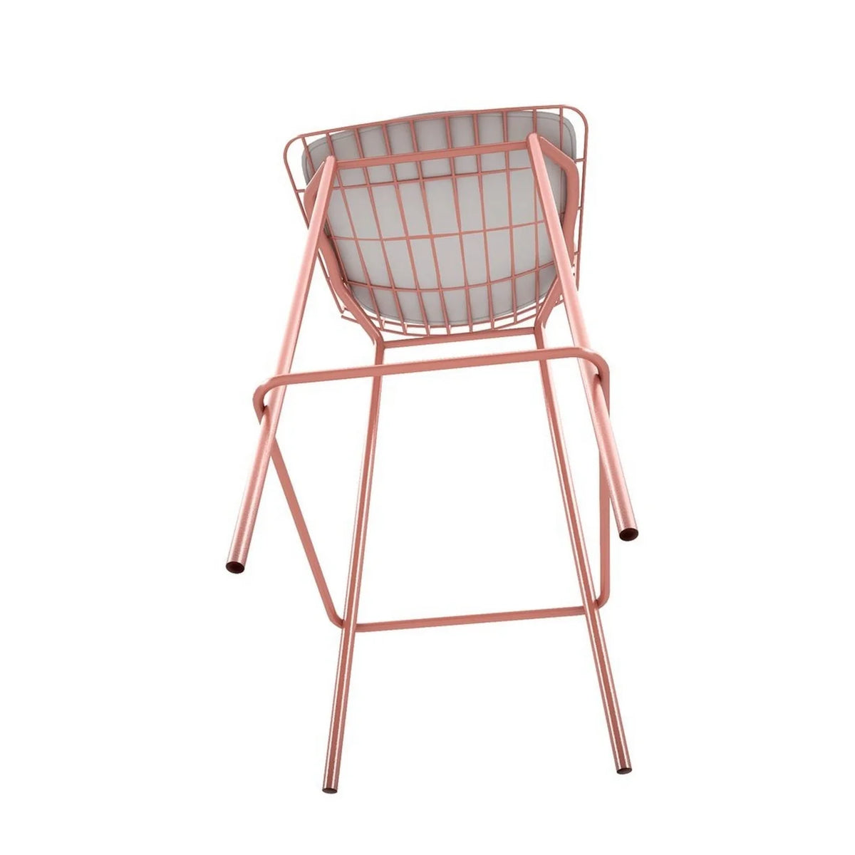 Rose Pink Gold and White Barstool Set of 3 K8019