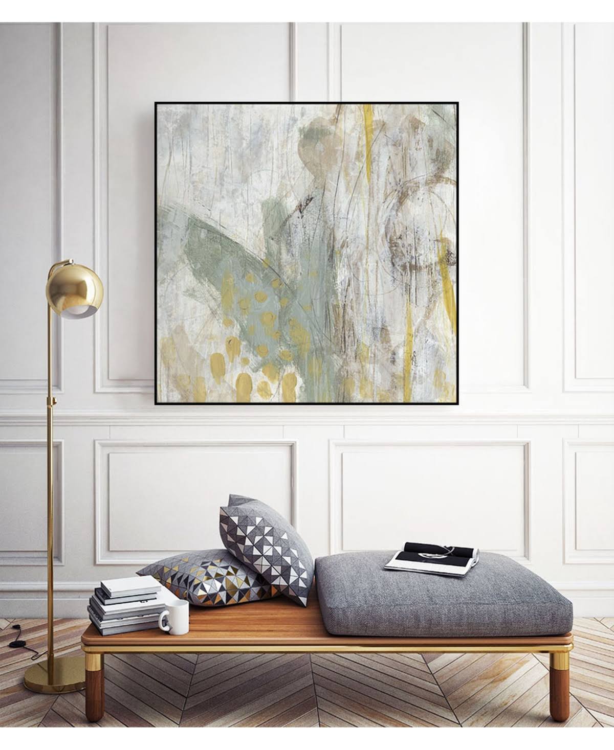 Tan Framed Canvas F182