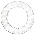 Clear Plastic Plates with Flared Rim, 18 PACK, 10.25 inch S636