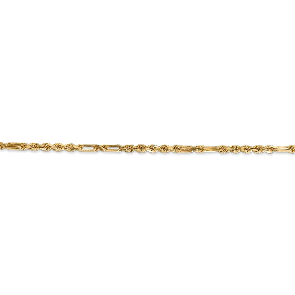 14kt Yellow Gold Diamond Cut Milano Rope Chain 18 inch Lobster Clasp M152553