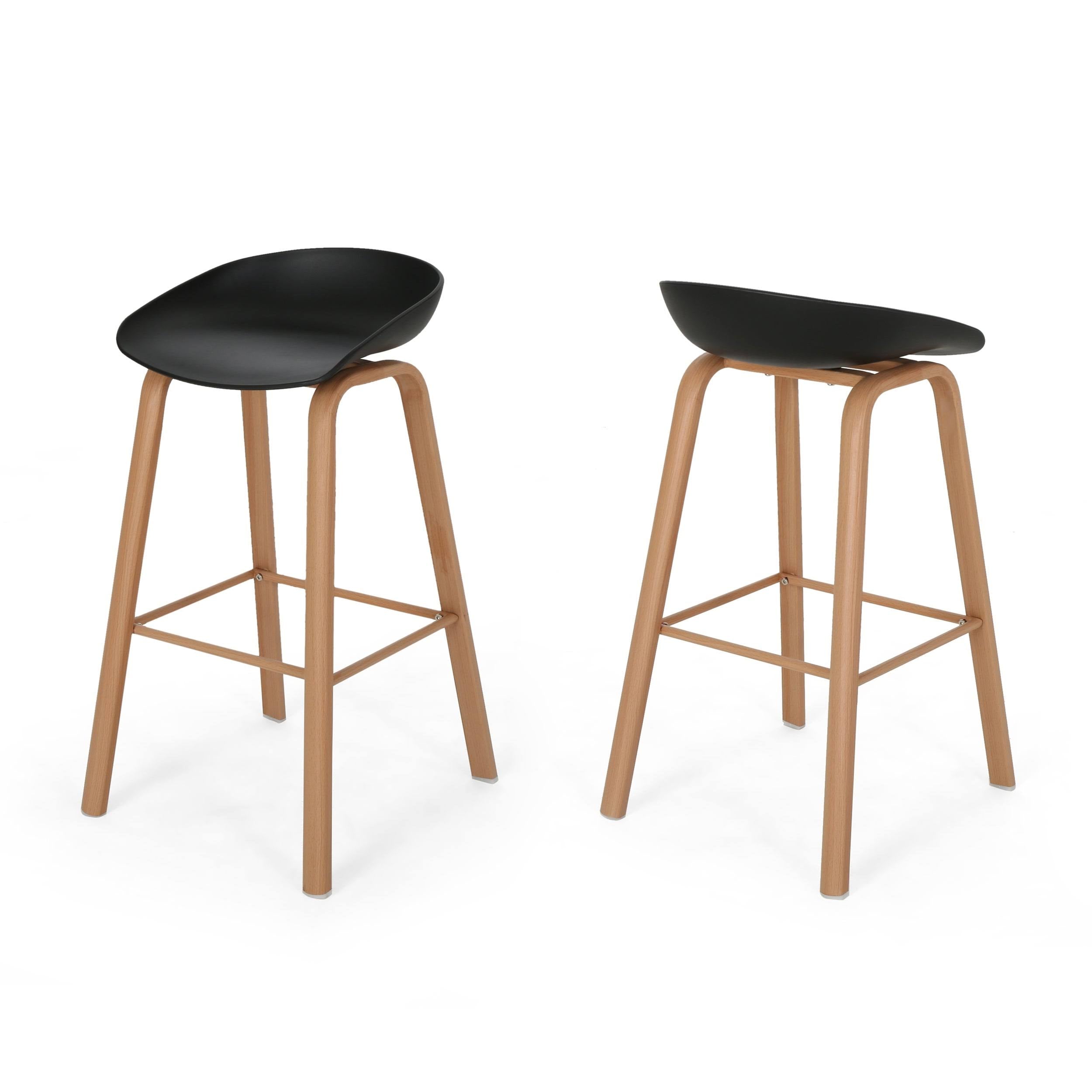 Set of 2 Black Modern Barstool L590925