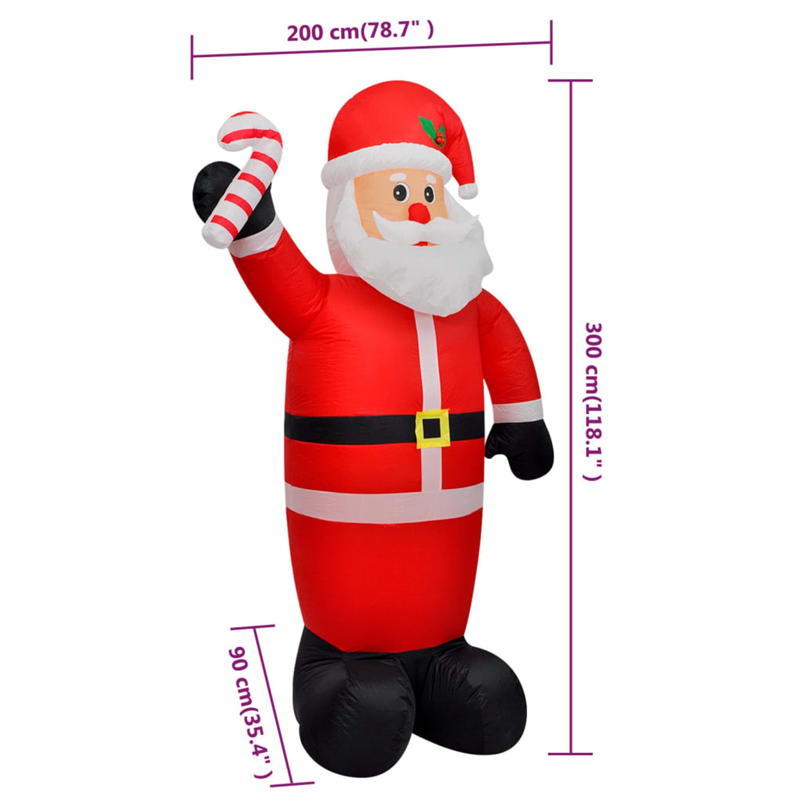Christmas Inflatable Santa Claus with LEDs 10 ft V787