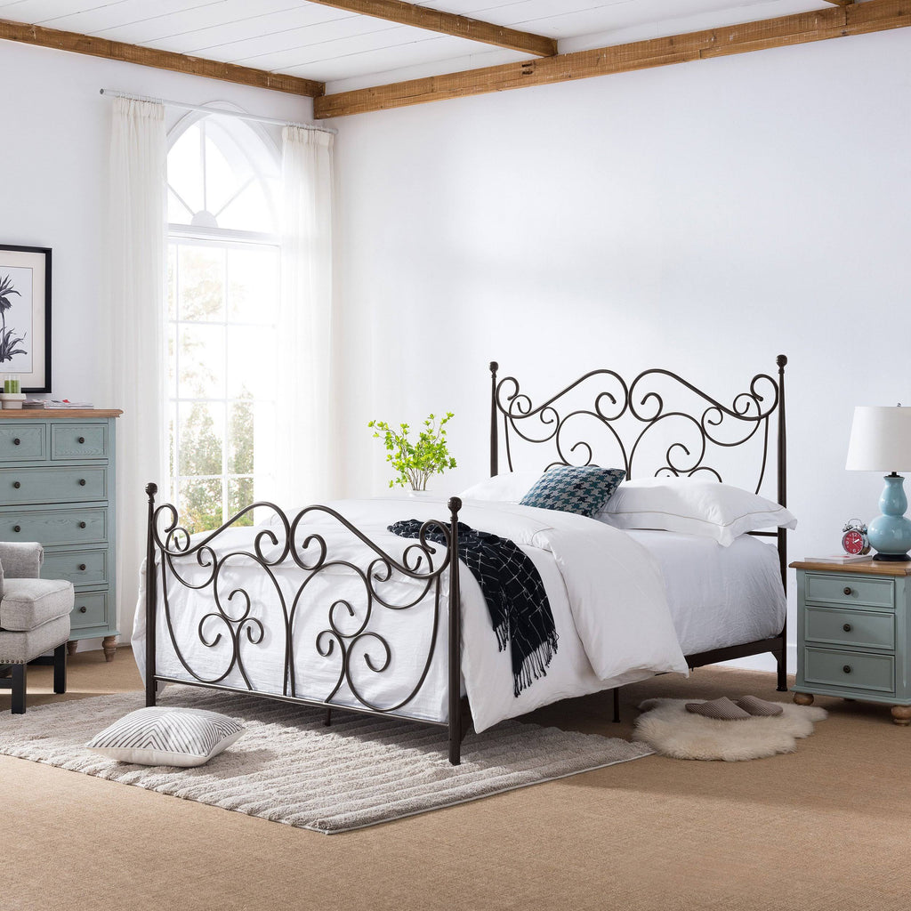 Queen Dark Bronze Bed Set B162