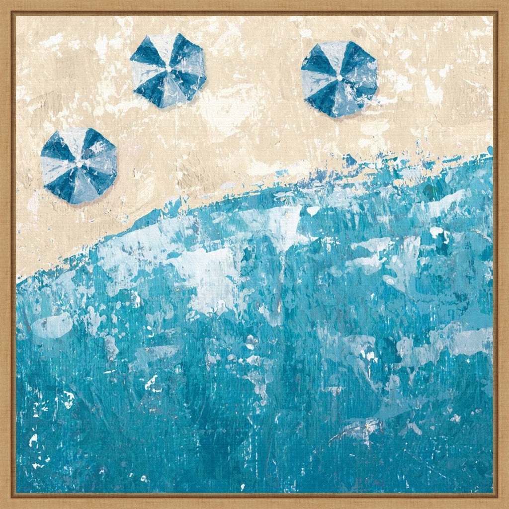 Beach Days Framed Canvas Wall Decor, Brown, 16x16 F12268