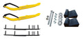 Yellow XT Snowmobile Skis with 6" Round Bars Complete Kit I20252
