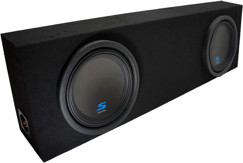 Dual 12 Sub Box Enclosure Package with Car Audio Subwoofers U248938