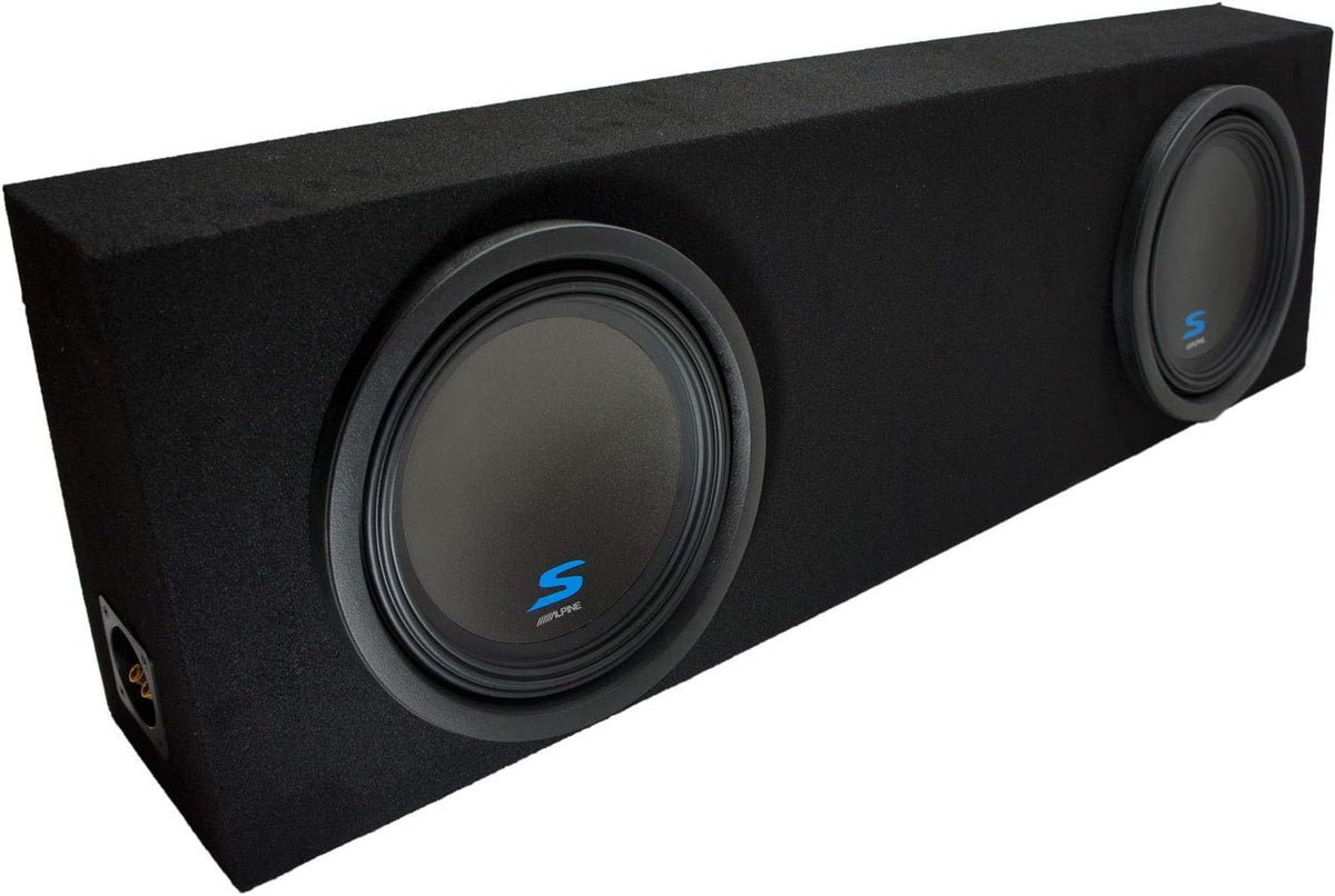 Dual 12 Sub Box Enclosure Package with Car Audio Subwoofers U248938