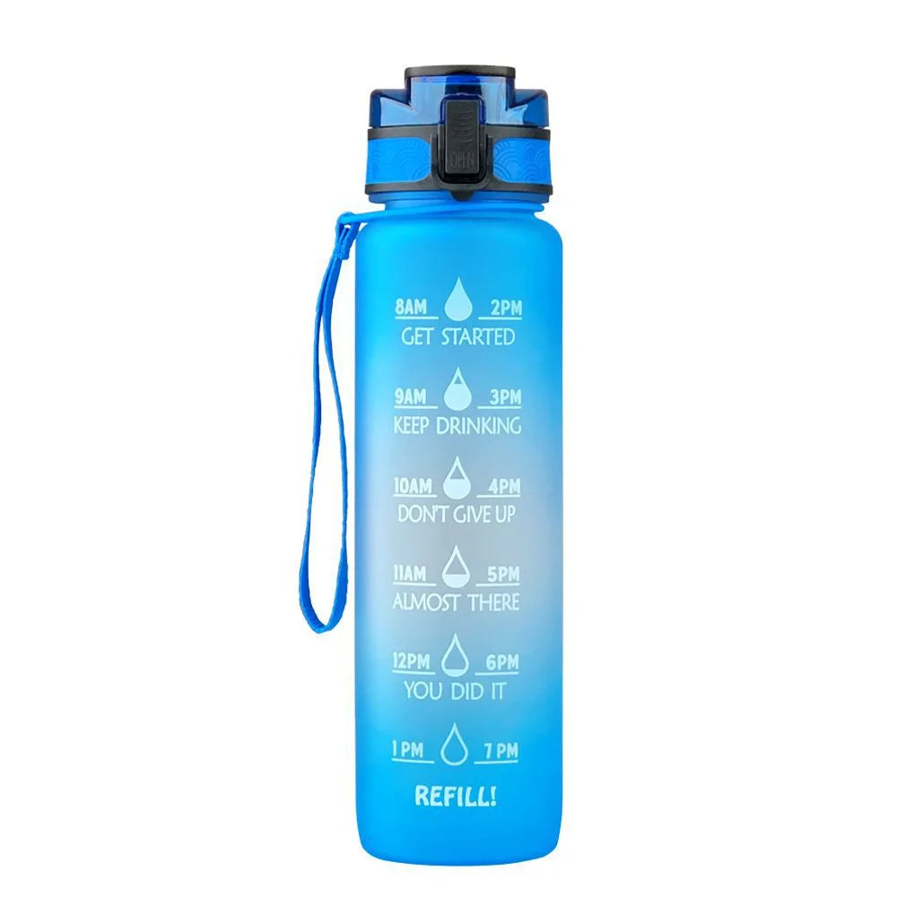 33 oz Water Bottle with Straw and Carrying Strap J7248