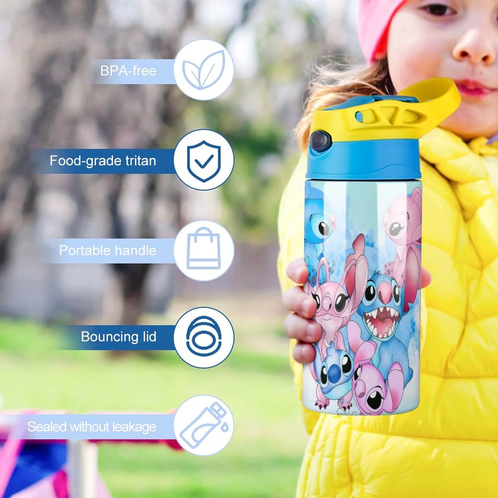 Stainless Steel Vacuum Insulated Water Bottle With Straw H765