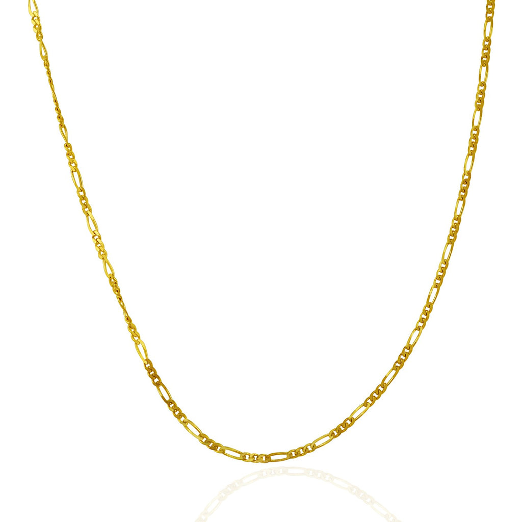 14k Yellow Gold Figaro Chain Necklace 1.9mm G6216