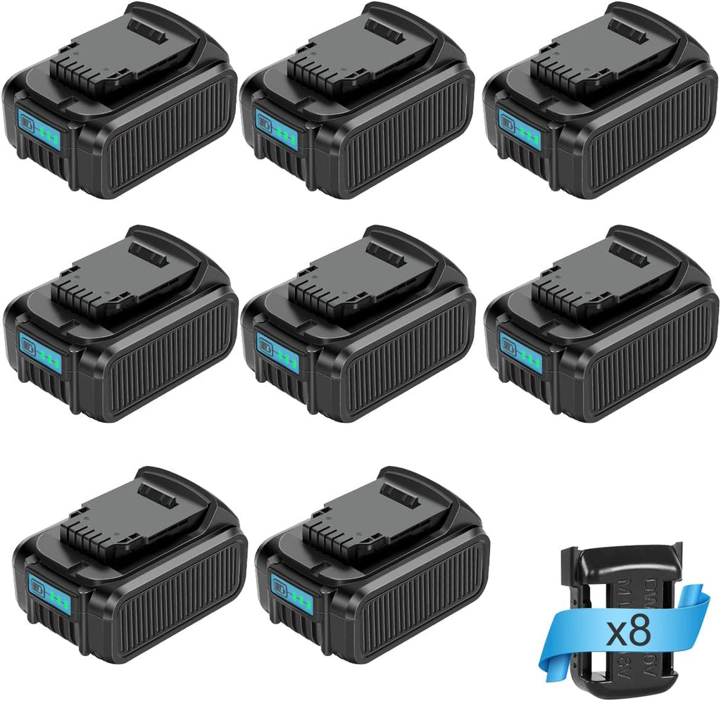 8 Pack 20V 6.0Ah Lithium ion Battery for DeWalt Tools W911304