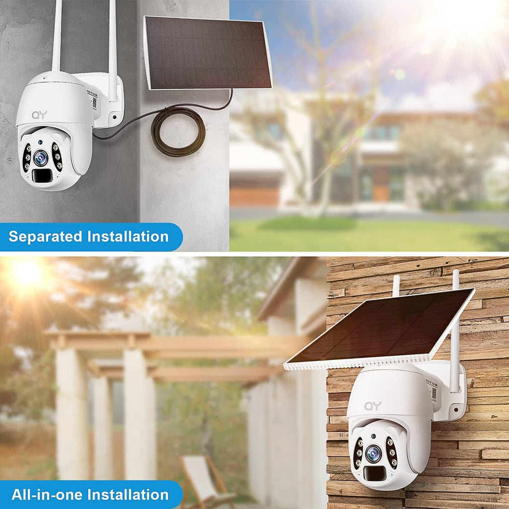 3 MP Wireless Pan & Tilt Security Camera with Motion Detection, 2-Way Audio, Color Night Vision, IP67 Waterproof M19926